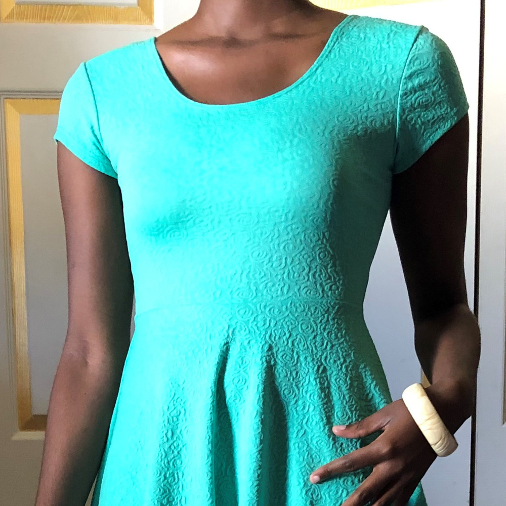 Planet Gold Mint Skater Dress